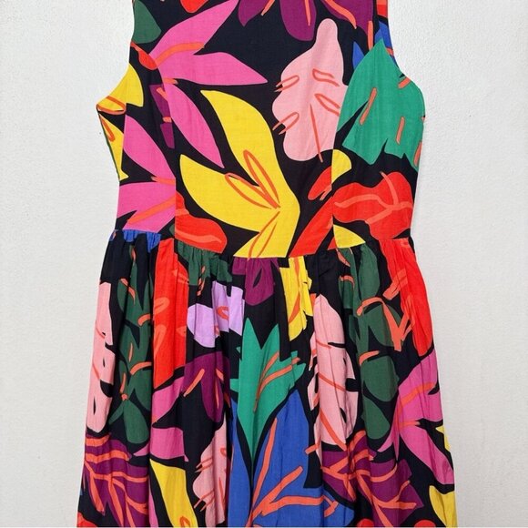 Gorman Womens 10 Floral Sleeveless Fit and Flare Frondsense Dress - Picture 6 of 16